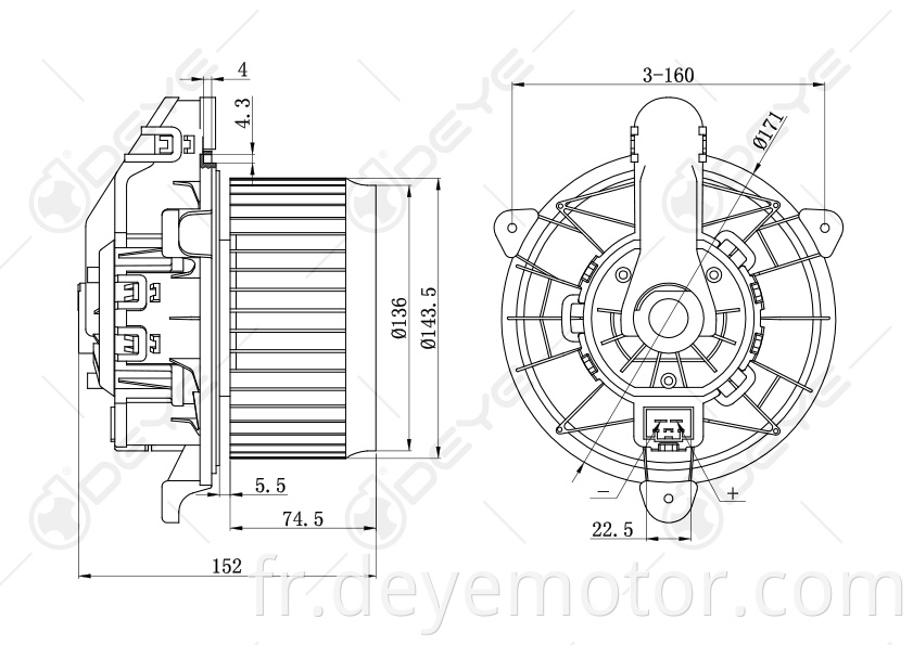 Moteur de ventilateur universel AV1119846AB pour FORD ECOSPORT FORD FIESTA